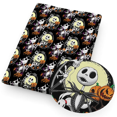 Nightmare Before Christmas Halloween Textured Liverpool/ Bullet Fabric with a textured feel
