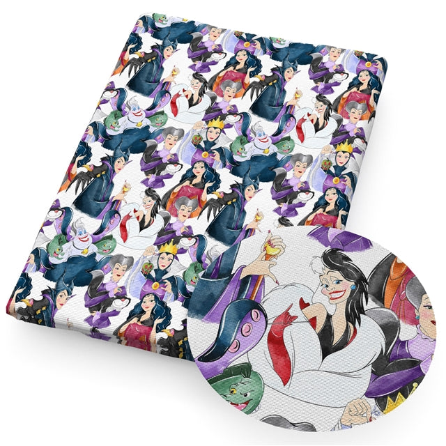 Villains Litchi Printed Faux Leather Sheet Litchi has a pebble like feel with bright colors