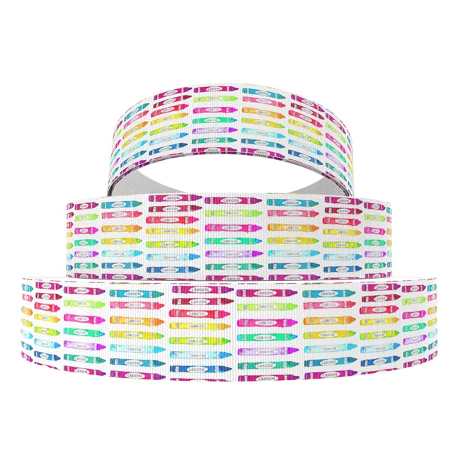 Back To School 1 Yard Printed 2 1/2 inch on Grosgrain Ribbon, Potter Ribbon, Character Ribbon, Cut to Size, View Store For More Patterns