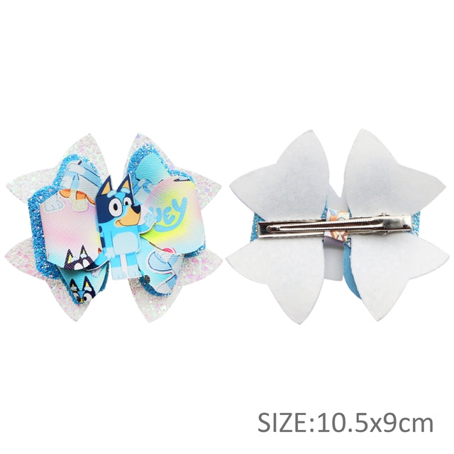 Bluey Printed Faux Leather Pre-Cut Bow Includes Centerpiece