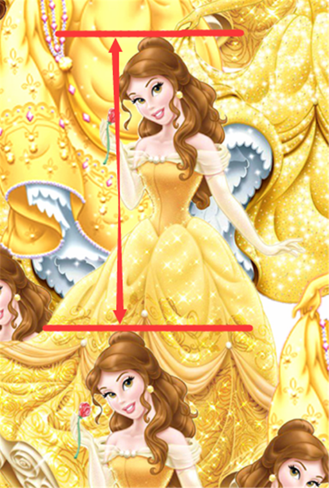 Princess Belle Print Smooth Faux Leather Sheet FeeFiFauxLeather