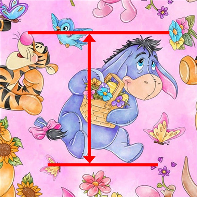 Winnie The Pooh Holographic Laser Printed Faux Leather Print Sheet FeeFiFauxLeather