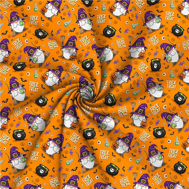 Halloween Gnomes Textured Liverpool/ Bullet Fabric with a textured feel