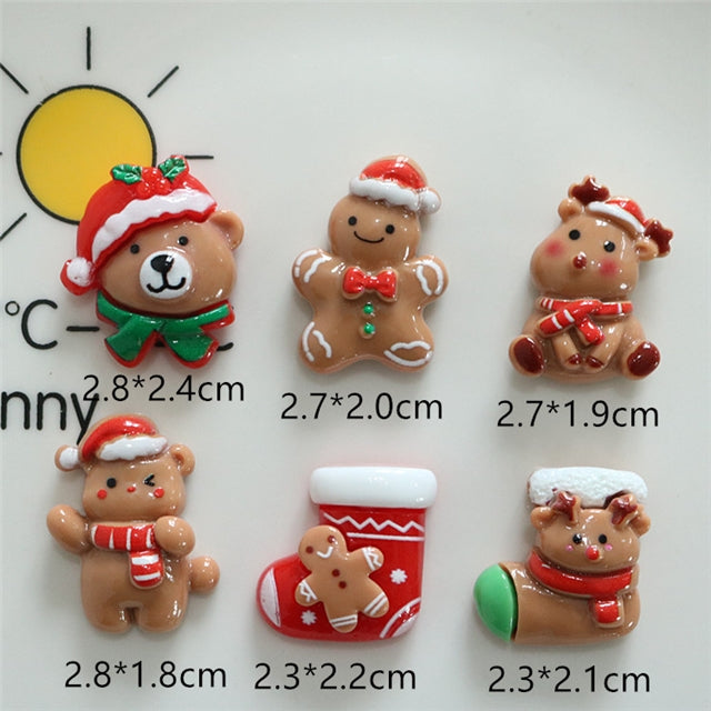 3-D Christmas Flat Back Resin Centerpiece 2 pieces per order