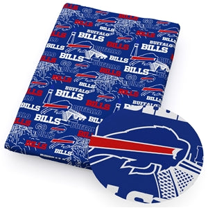Buffalo Bills Football Sports Textured Liverpool/ Bullet Fabric with a textured feel