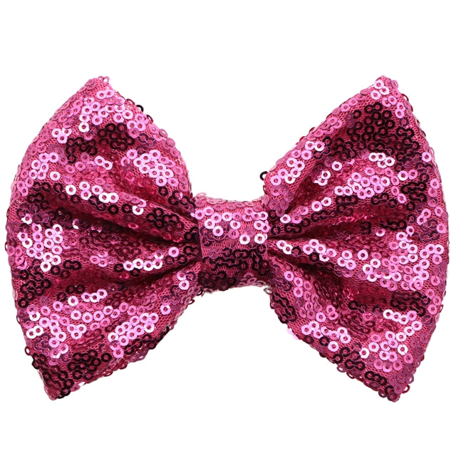 Large 5 Inch Sequin Bows Multiple Colors Sequin Bows, 5" Glitter Bows