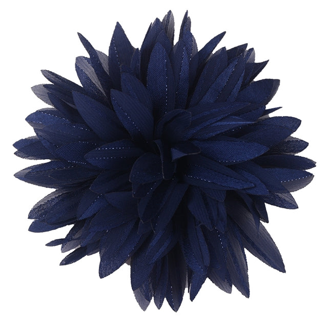 Large Chiffon Flower 4.7 to 5 Inches Silver Silk Pointed Lotus, Multiple Colors To Choose From
