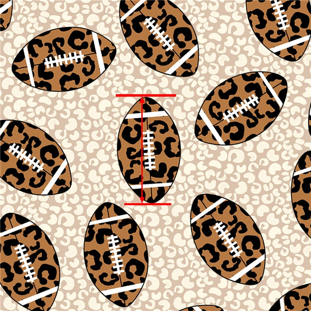 Football Litchi Printed Faux Leather Sheet Litchi has a pebble like feel with bright colors