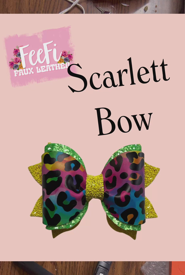 Scarlett Pinch Bow Die for Making Bows using Cutter 4 Inch Bow