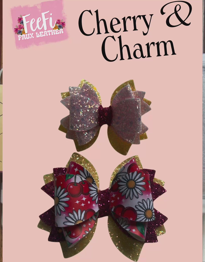 Cherry &  Charm Bow Die for Making 3 & 4 Inch Hair Bows
