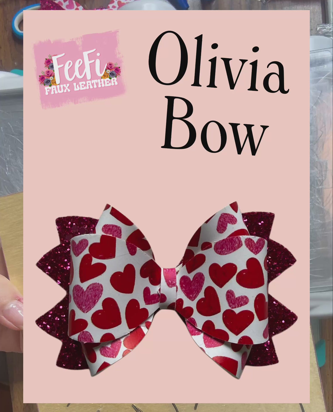 Olivia Bow Die for Making Bows using Cutter 4 Inch Bow