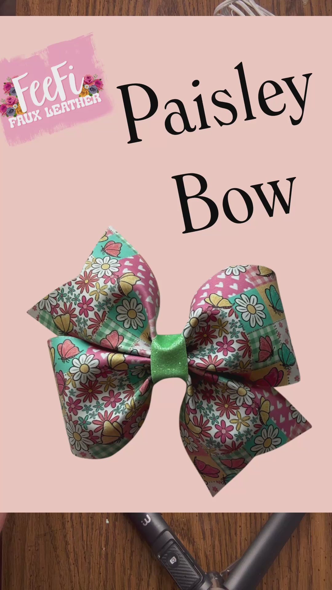 Paisley Pinch Bow Die for Making Bows using Cutter 4 Inch Bow