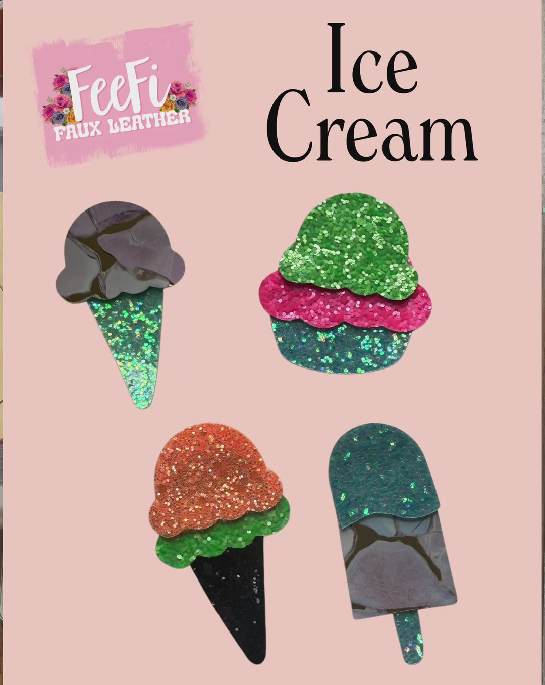 Ice Cream Bow Die for Making Hair Clips