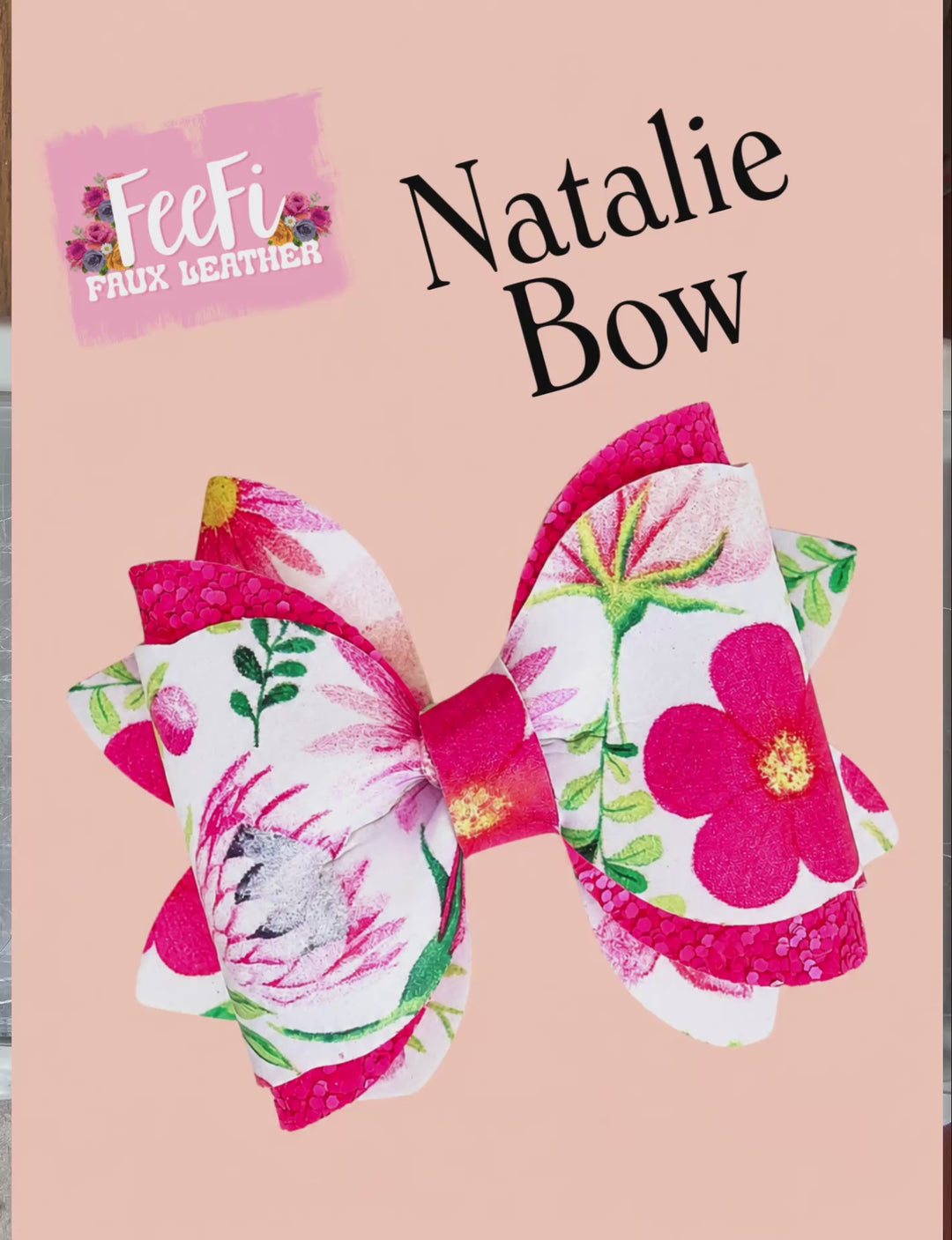 Natalie Pinch Bow Die for Making Bows using Cutter 3 Inch Bow