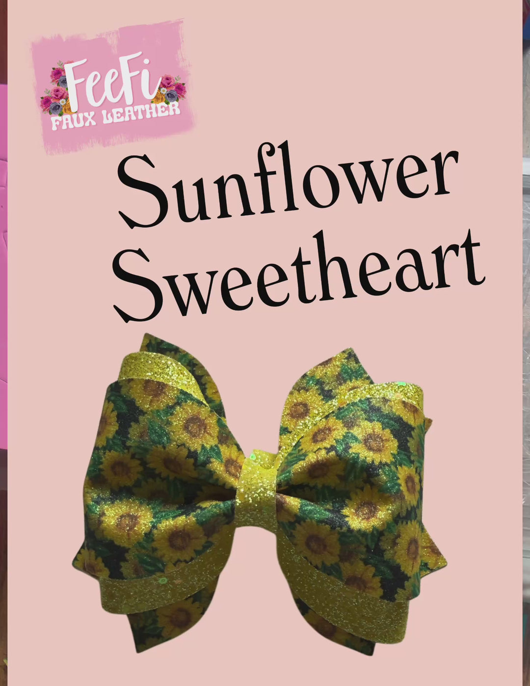 Sunflower Sweetheart Die for Making 4 Inch Hair Bows