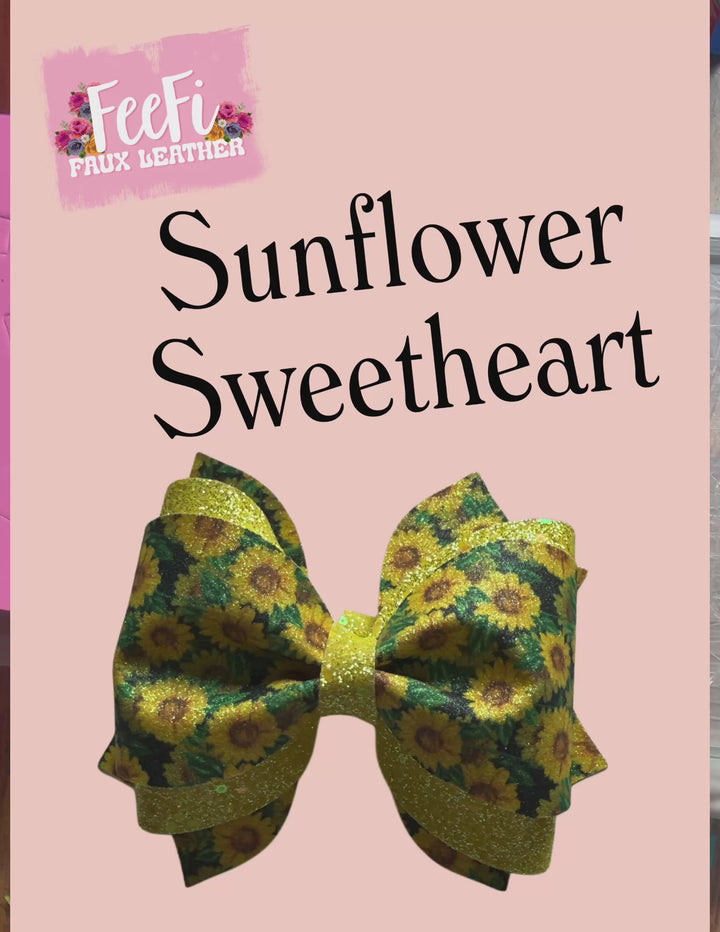 Sunflower Sweetheart Die for Making 4 Inch Hair Bows