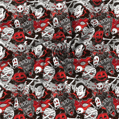 Scary Halloween Vampire Textured Liverpool/ Bullet Fabric with a textured feel