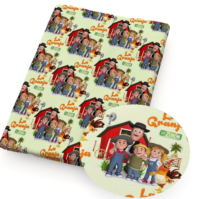 La Granja Farm Family Printed Faux Leather Sheet