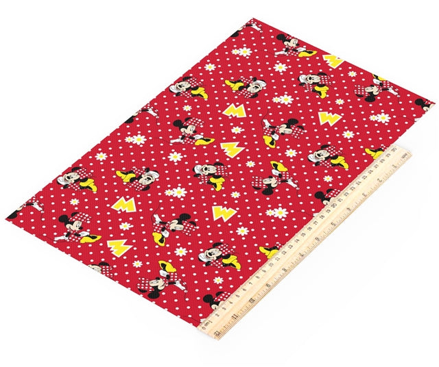 Mouse Litchi Printed Faux Leather Sheet Litchi has a pebble like feel with bright colors