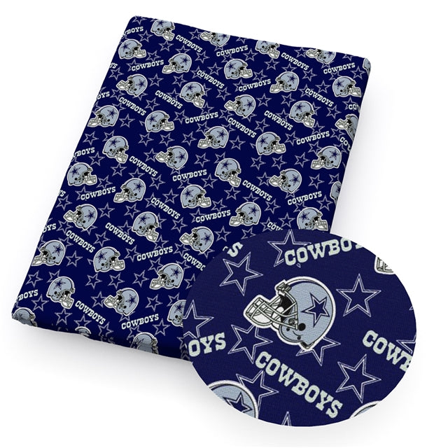 Cowboys Football Textured Liverpool/ Bullet Fabric with a textured feel