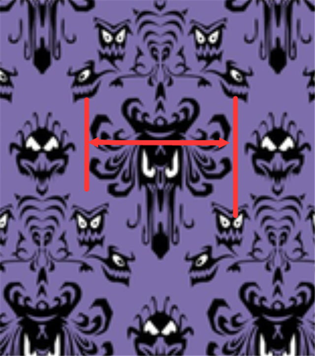 Haunted Mansion Purple Halloween Litchi Printed Faux Leather Sheet