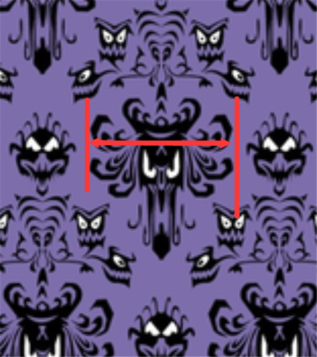 Haunted Mansion Purple Halloween Litchi Printed Faux Leather Sheet Litchi has a pebble like feel with bright colors