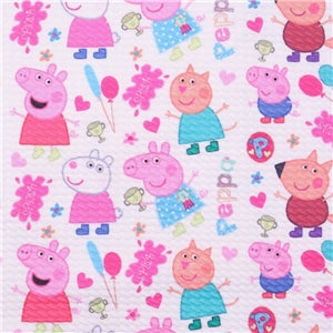 Peppa Pig Textured Liverpool/ Bullet Fabric with a textured feel