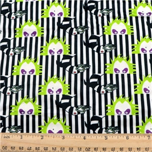 Beetlejuice Movie Halloween Textured Liverpool/ Bullet Fabric with a textured feel