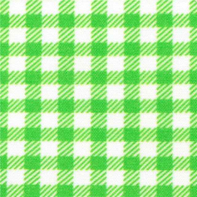 Green and White Plaid Glitter Double Sided Pattern Faux Leather Sheet