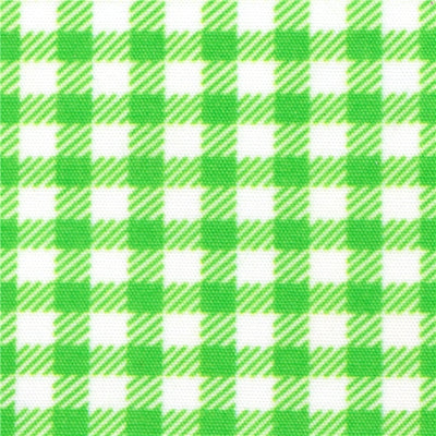 Green and White Plaid Glitter Double Sided Pattern Faux Leather Sheet