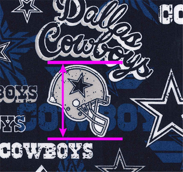 Cowboys Football Litchi Printed Faux Leather Sheet