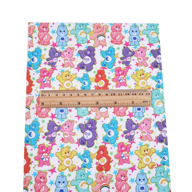 Care Bears Litchi Printed Faux Leather Sheet