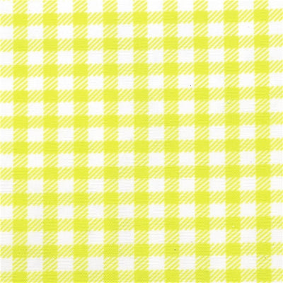 Yellow and White Plaid Glitter Double Sided Pattern Faux Leather Sheet