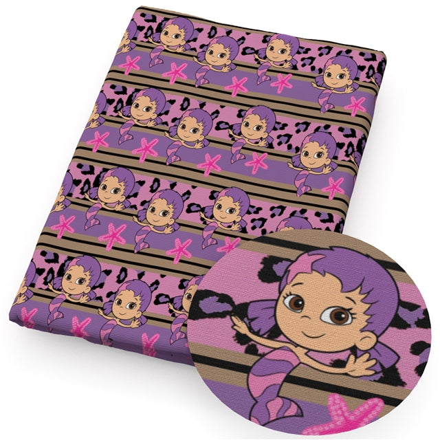 Bubble Guppies Print Bullet Textured Liverpool Fabric