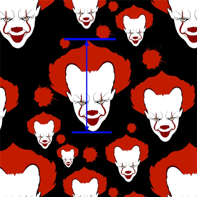 Pennywise Movie IT Printed Faux Leather Sheet