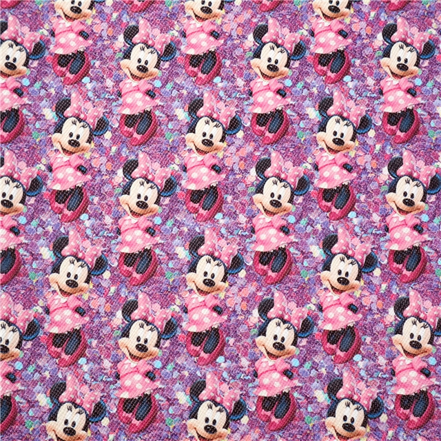 Mouse Glitter Double Sided Pattern Faux Leather Sheet