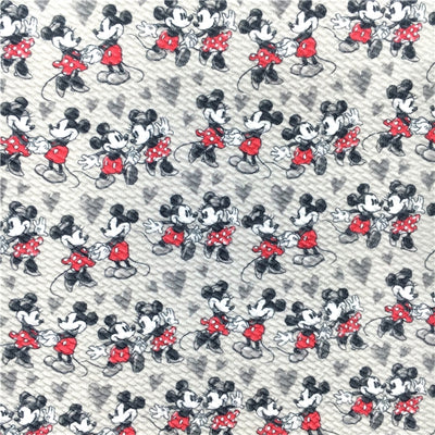 Mickey Mouse Textured Liverpool/ Bullet Fabric with a textured feel