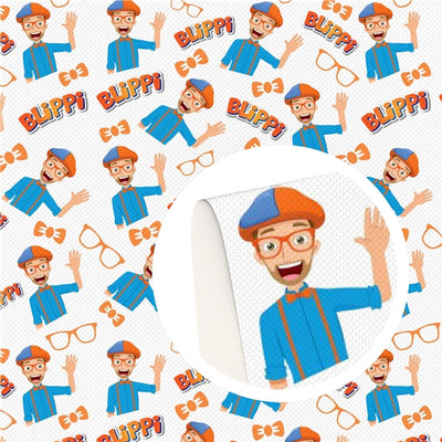 Blippi Textured Liverpool/ Bullet Fabric with a textured feel and bright colors
