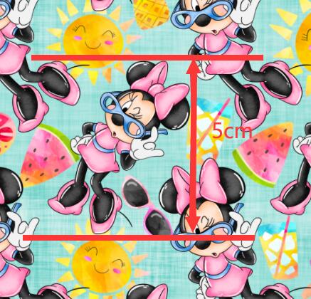 Minnie  Litchi Printed Faux Leather Sheet Litchi has a pebble like feel with bright colors