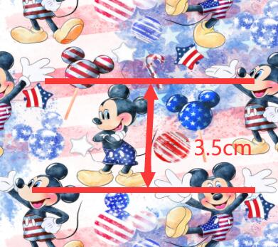 Mouse July 4th Red, White and Blue Textured Liverpool/ Bullet Fabric with a textured feel