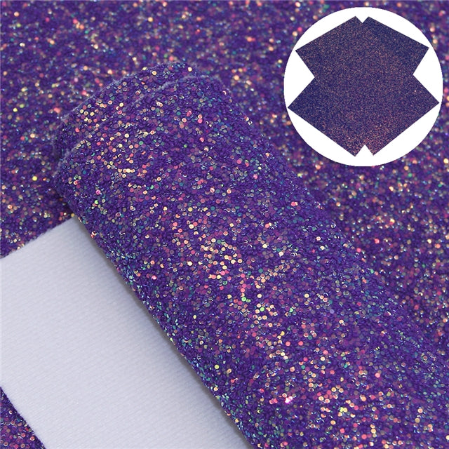 Chunky Glitter Printed Faux Leather Print Sheet