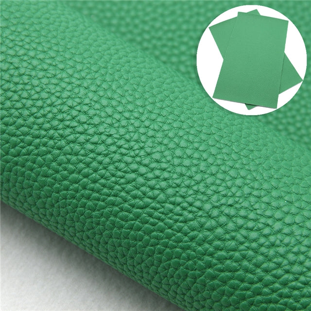 Solid Small Litchi Printed Faux Leather Sheet Litchi has a pebble like feel with bright colors