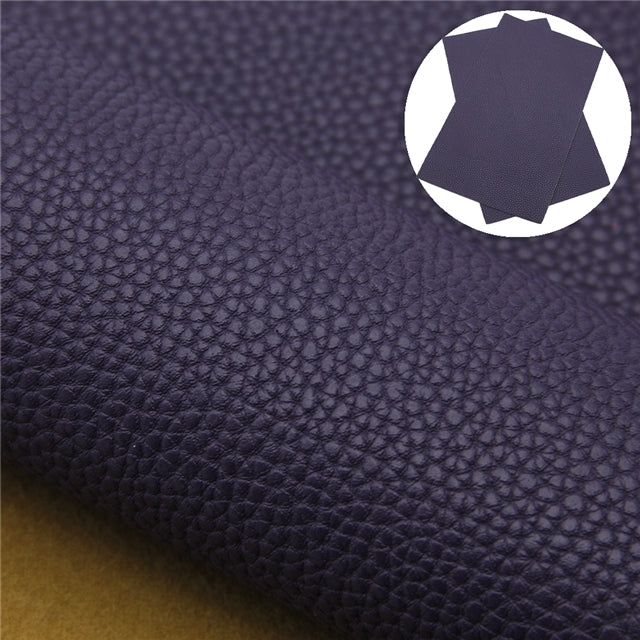 Solid Small Litchi Printed Faux Leather Sheet Litchi has a pebble like feel with bright colors