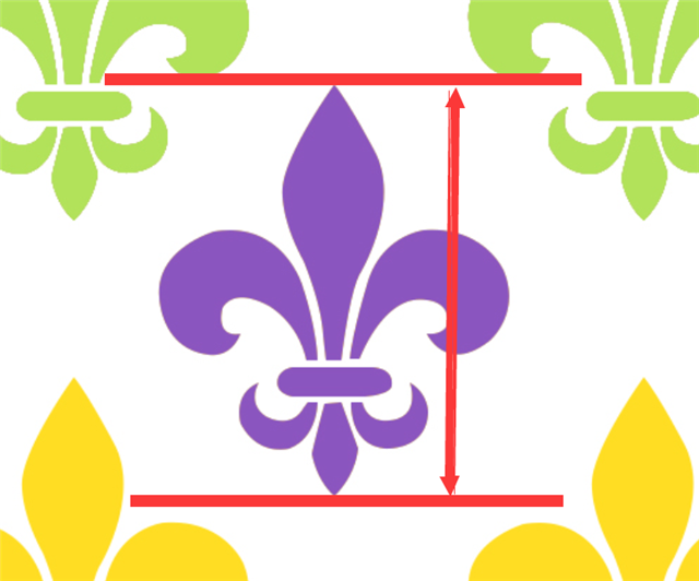 Fleur De Lis Printed Faux Leather Sheet