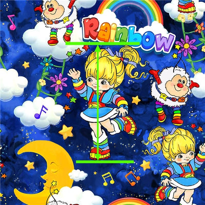 Rainbow Brite Litchi Printed Faux Leather Sheet Litchi has a pebble like feel with bright colors
