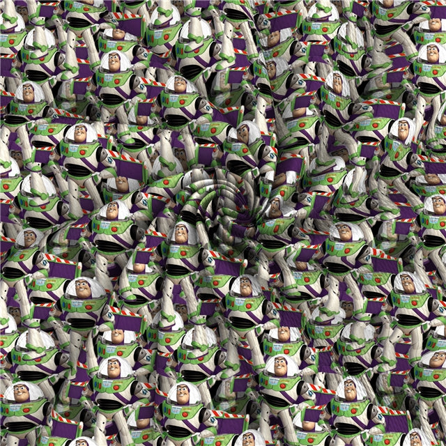 Buzz Lightyear Toy Story Bullet Textured Liverpool Fabric