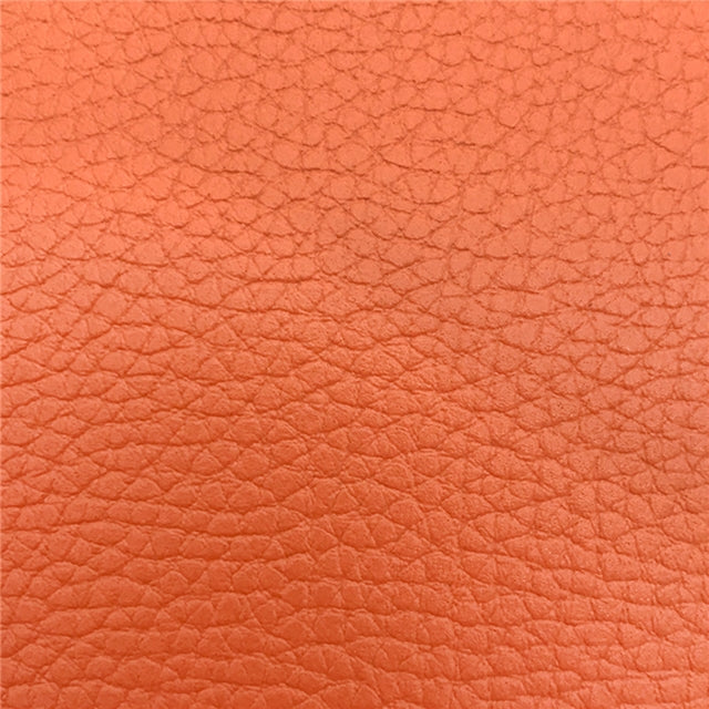 Peach textured faux leather sheets, solid litchi pebbled leather fabri
