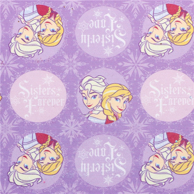 Frozen Glitter Double Sided Pattern Faux Leather Sheet