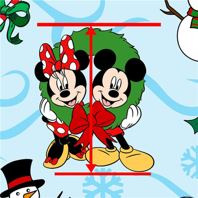 Mickey Christmas Bullet Textured Liverpool Fabric