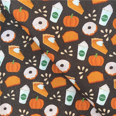 Pumpkin Latte Fall Textured Liverpool/ Bullet Fabric with a textured feel